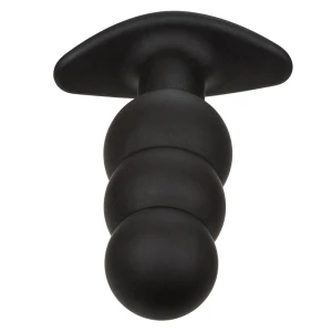 CALEXOTICS - ROCK BOTTOM PLUG ANAL COM ESFERAS 10 VIBRAÃÃES SILICONE PRETO